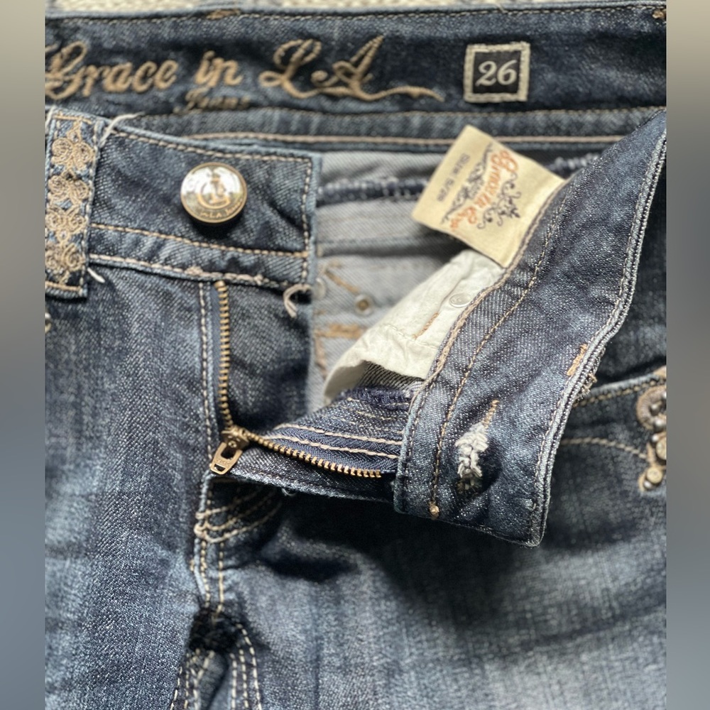 Grace In LA Denim Jeans - Picture 3 of 9